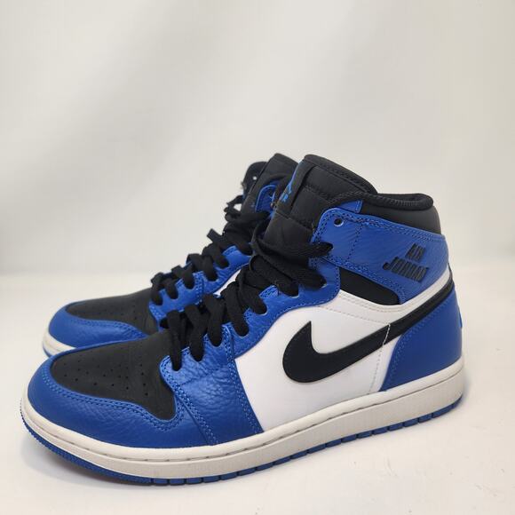 Nike Jordan 1 Retro High Rare Air Sneakers Men Size 9.5 Soar Blue Black White
